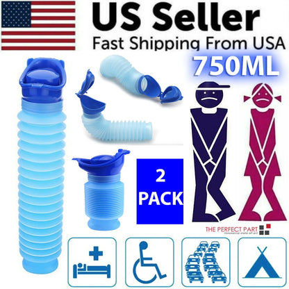 Portable Urinal for Travel and Camping - Emergency Kit for Male and Female Use