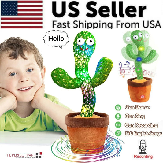 Dancing Cactus Plush Toy with Electronic Recording and Music - Unique Gift Idea