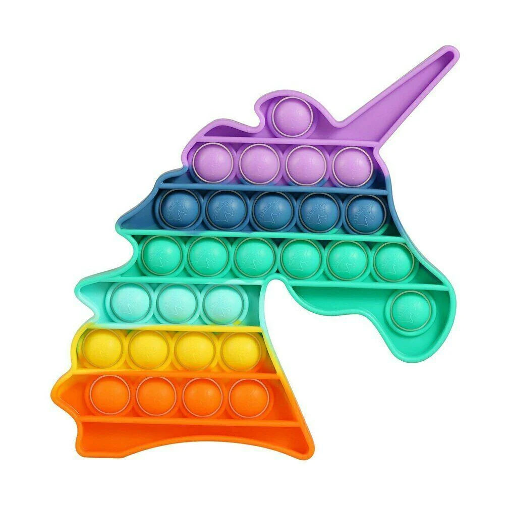 Popit Fidget Toy - Square Push Bubble Sensory Stress Relief Game for Kids and Families