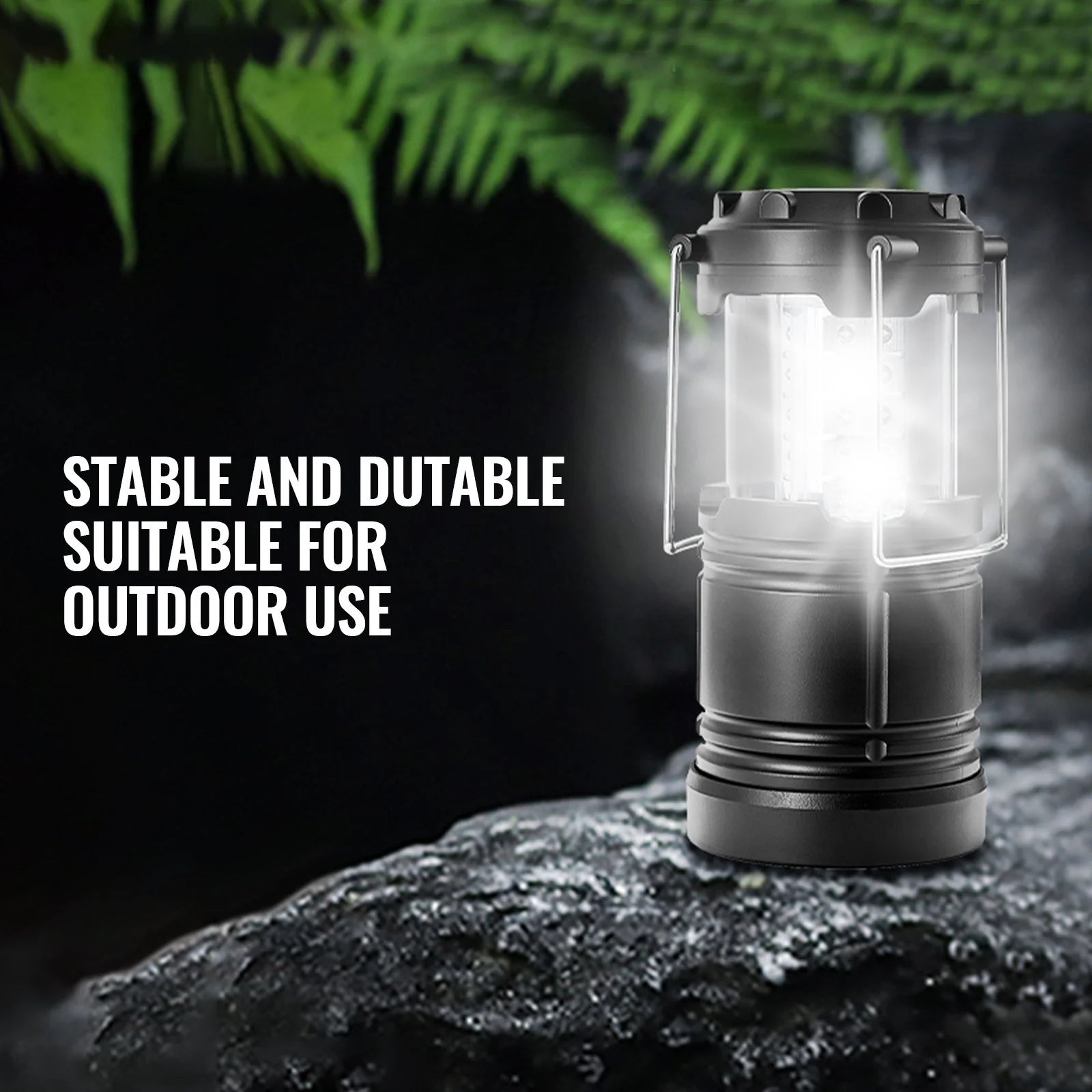 VEVOR Set of 4 Collapsible LED Camping Lanterns - Battery-Powered Lighting Solutions