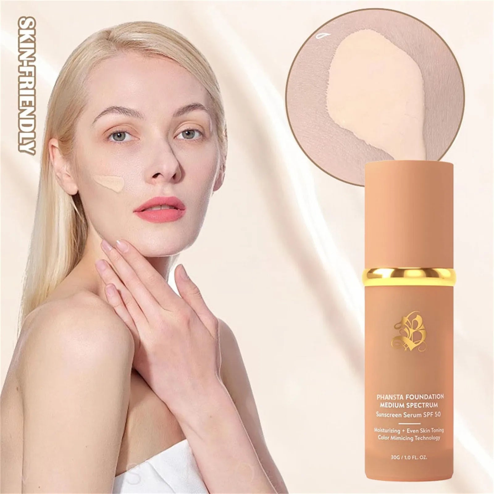 Biomimic Foundation 4 in 1 Spectrums 4 in 1 Biomimic Light Spectrums Foundation with SPF50+ Longwearing