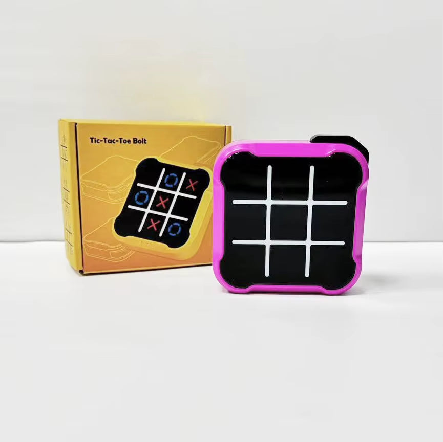 Tic Tac Toe Game Children Electronic Toys Noughts and Crosses Game Memory Training Infinite Portable Travel Games for Kids Adult