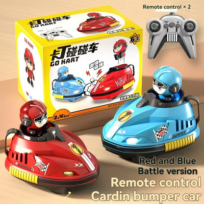 Children'S Double Electric RC Bumper Car Drift Crash Catapult Parent Child Interactive Music Kart Outdoor Park Childrens Gift